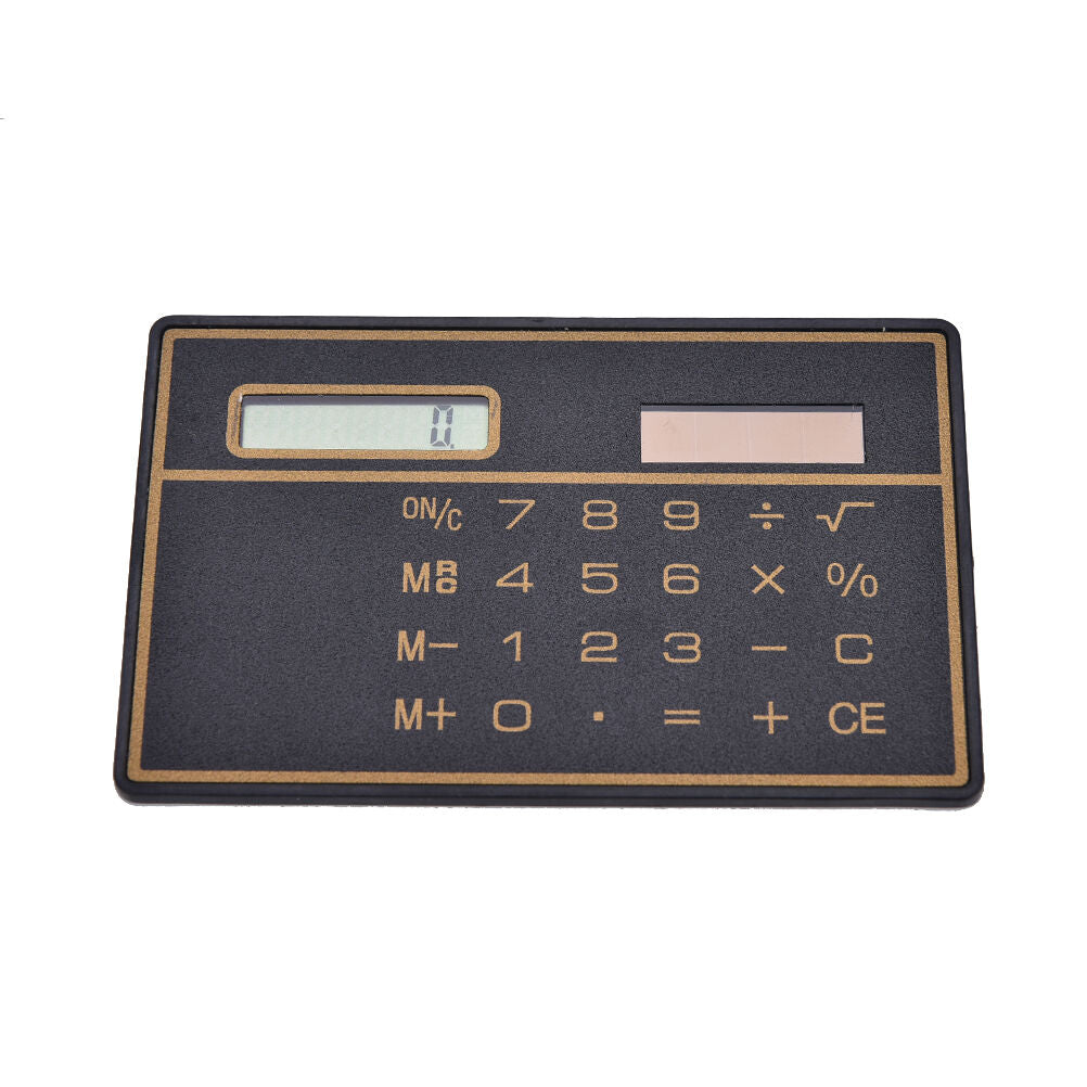 Mini Credit Card Solar Power Pocket Calculator Novelty Small Travel CompactBDAU
