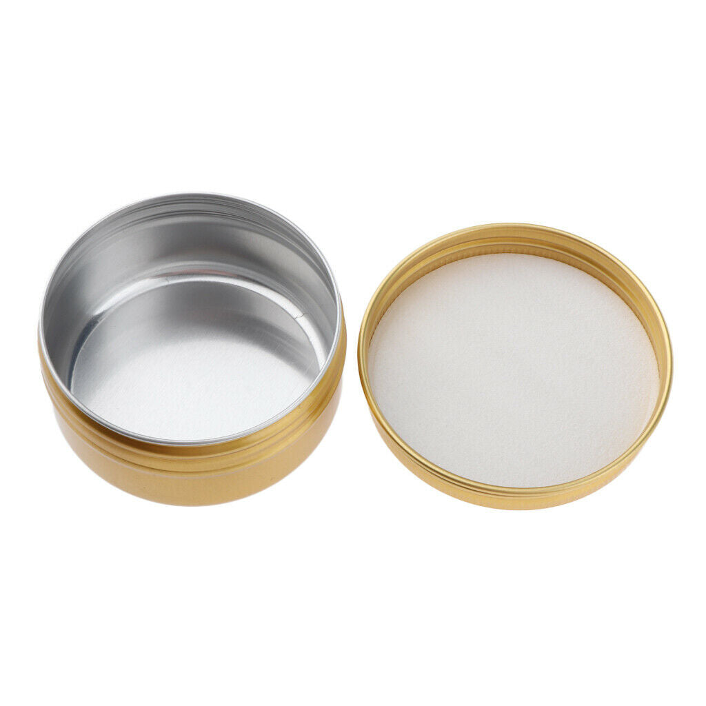 15pcs Empty Makeup Aluminium Pot Jar Tin Lip Balm Container Storage Box 50ml