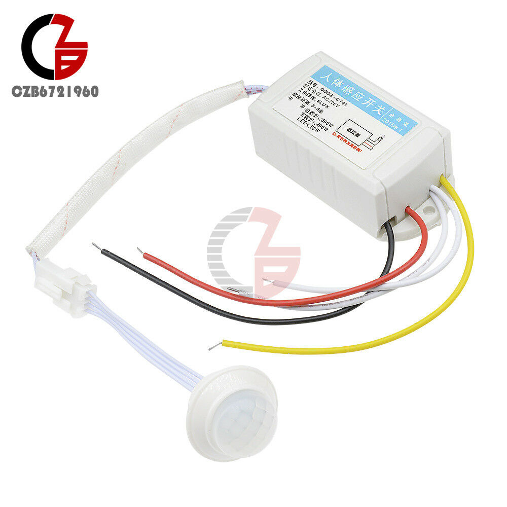 220V IR Infrared Module Body Sensor Intelligent Light Bulb Motion Sensing Switch