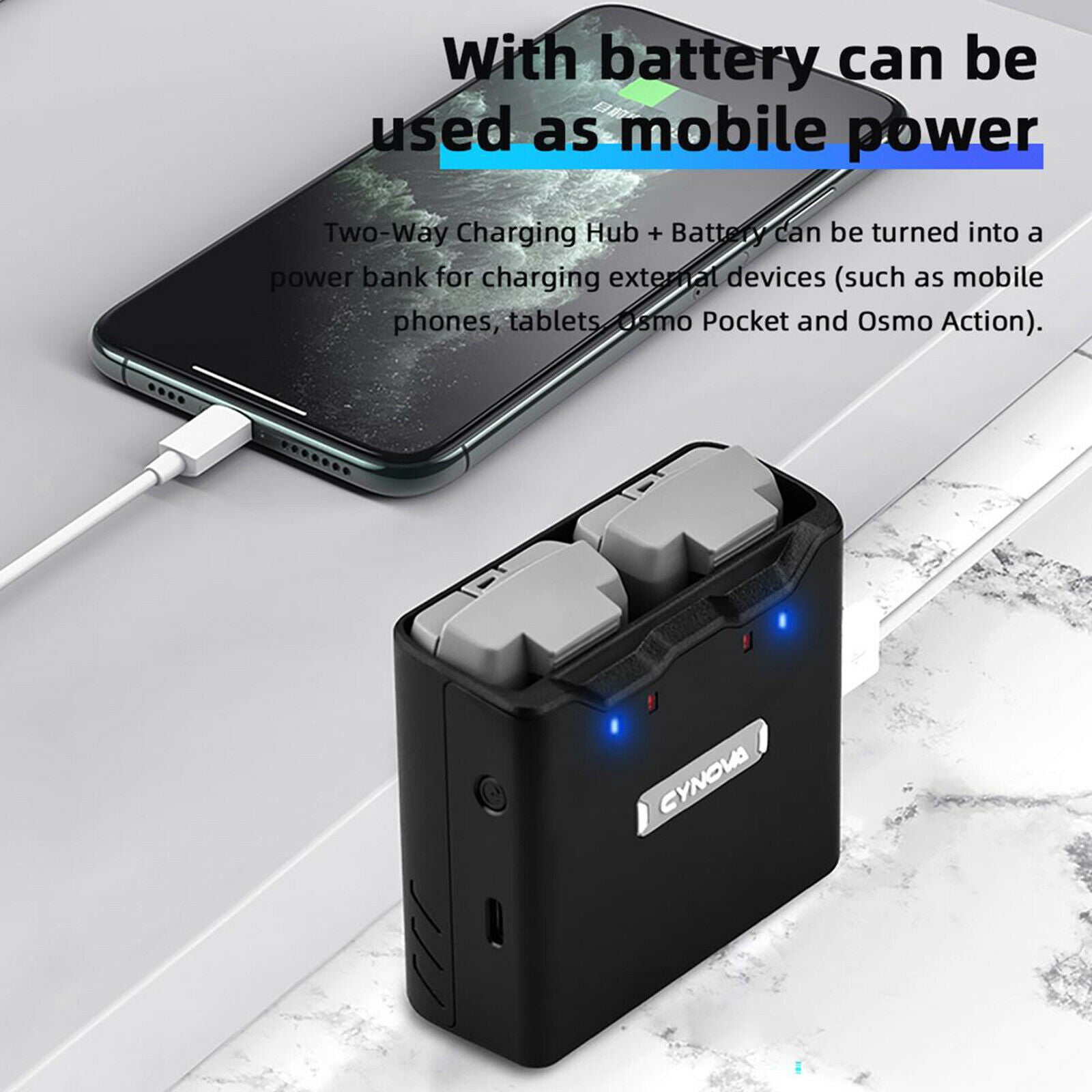 Two-Way Charging Hub Battery Charger for DJI Mavic Mini / Mini 2 Drone Accessory