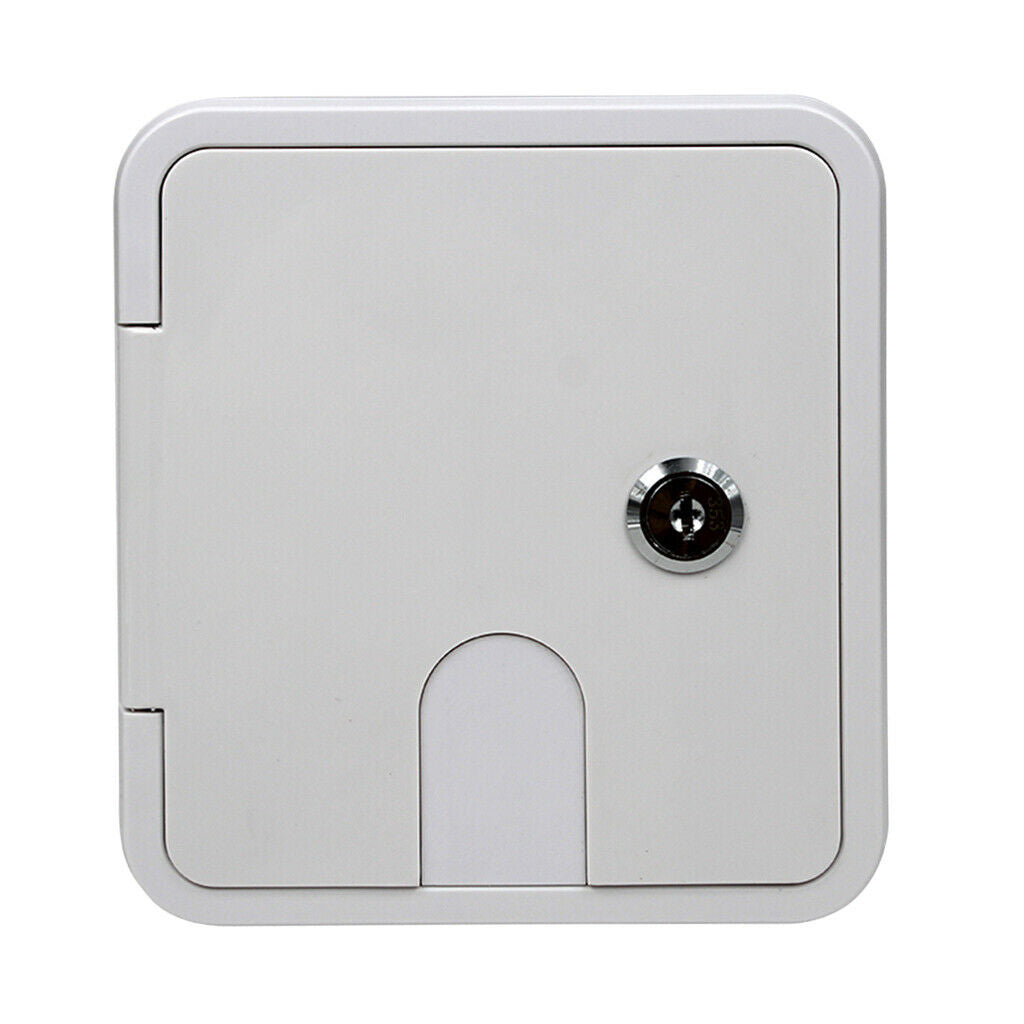 Square ELECTRIC CABLE FLAP with Key for RV Electric Cables RV Camper Electric