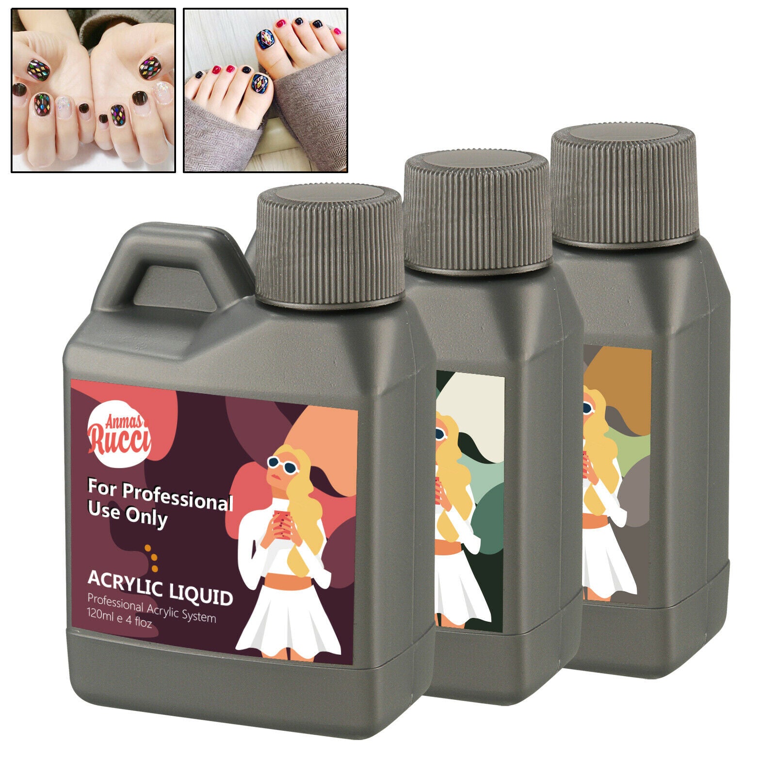 Professional Acrylic Liquid for Nail Art Powder Tips 120ml/4 floz Nail Extension