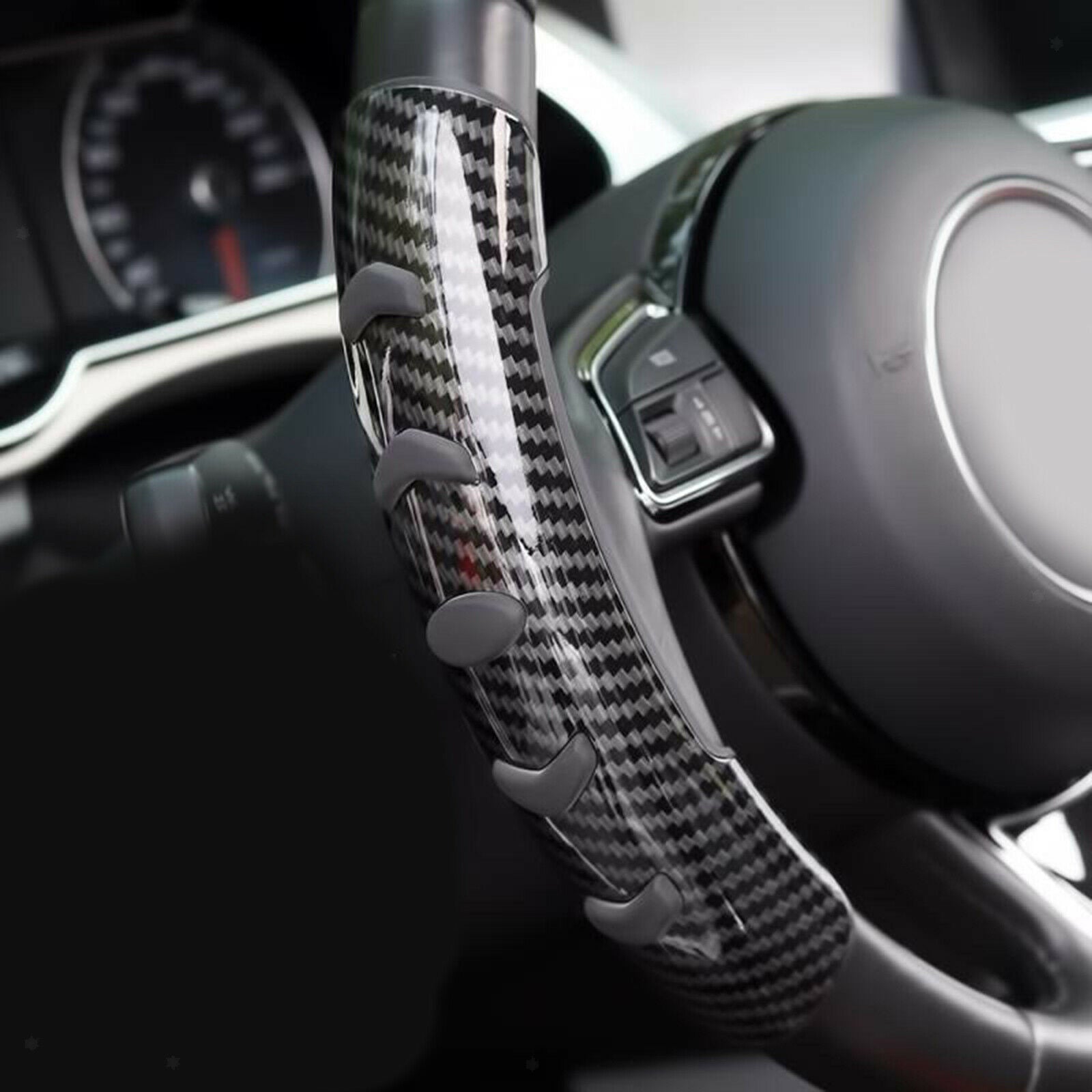 ABS Stylish Car Steering Wheel Cover for Most Vehicles carbon fiber grain
