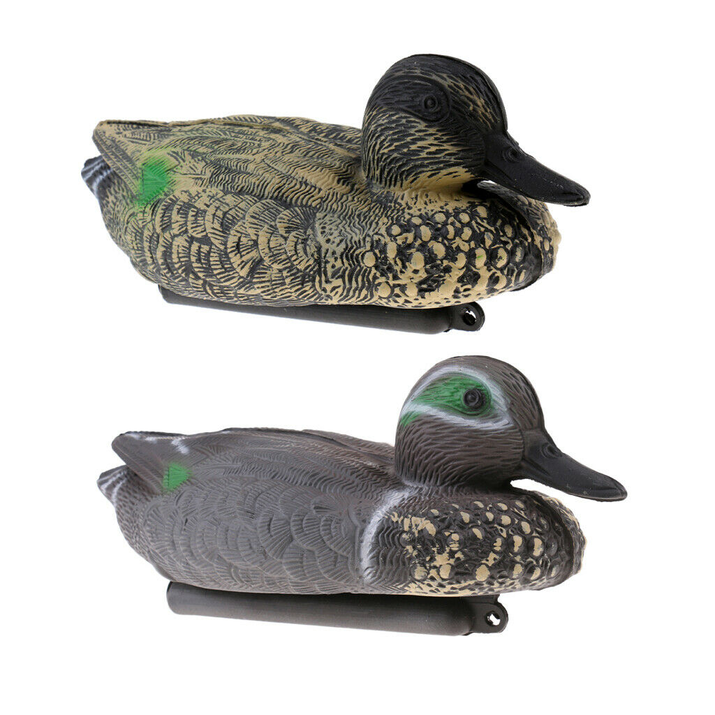 2pcs Durable Female/Male Duck Decoy Hunting Biat Fishing Tool Garden Decor
