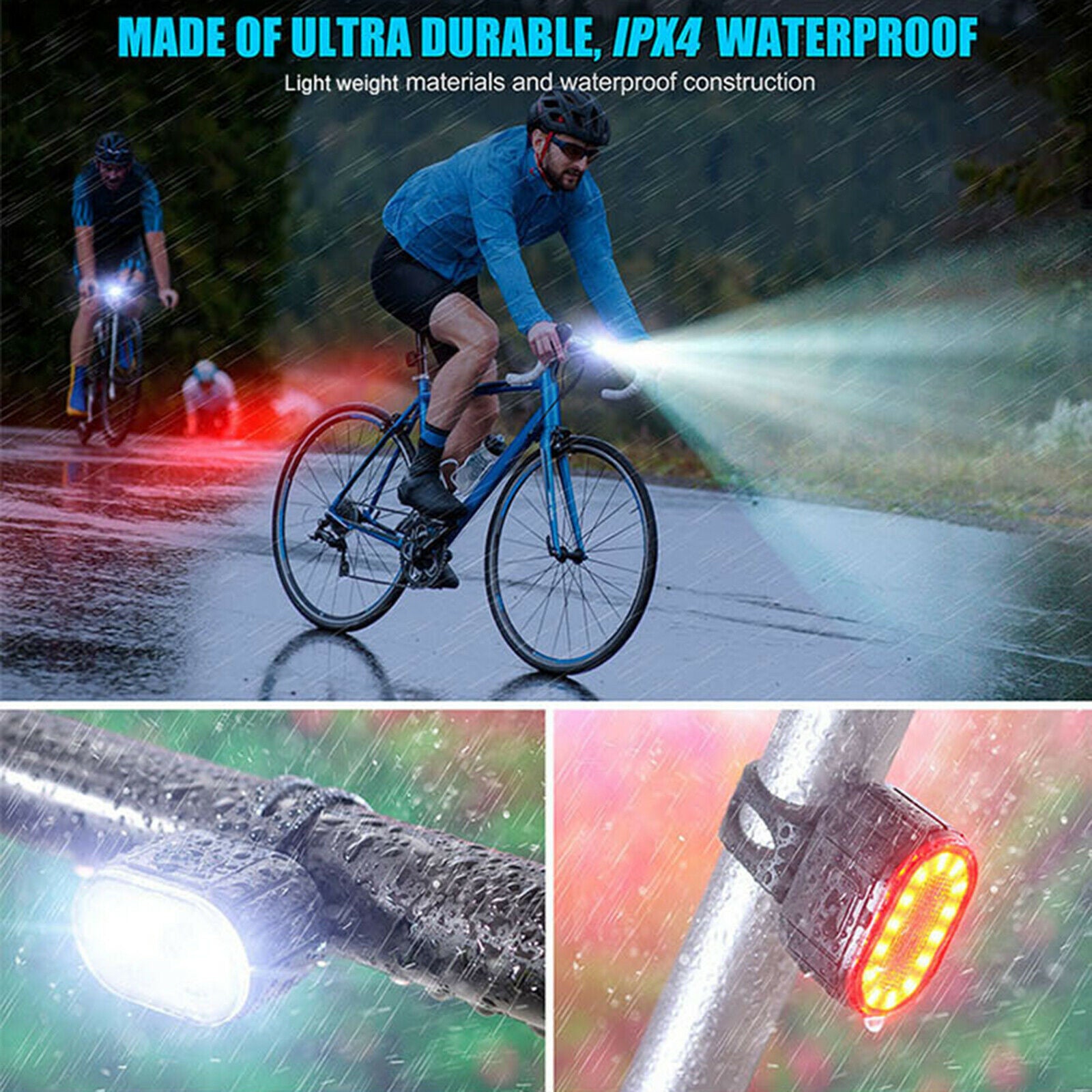 Bicycle Lights Bright Cycling Taillight Warning Lamp Outdoor Sports 350mah