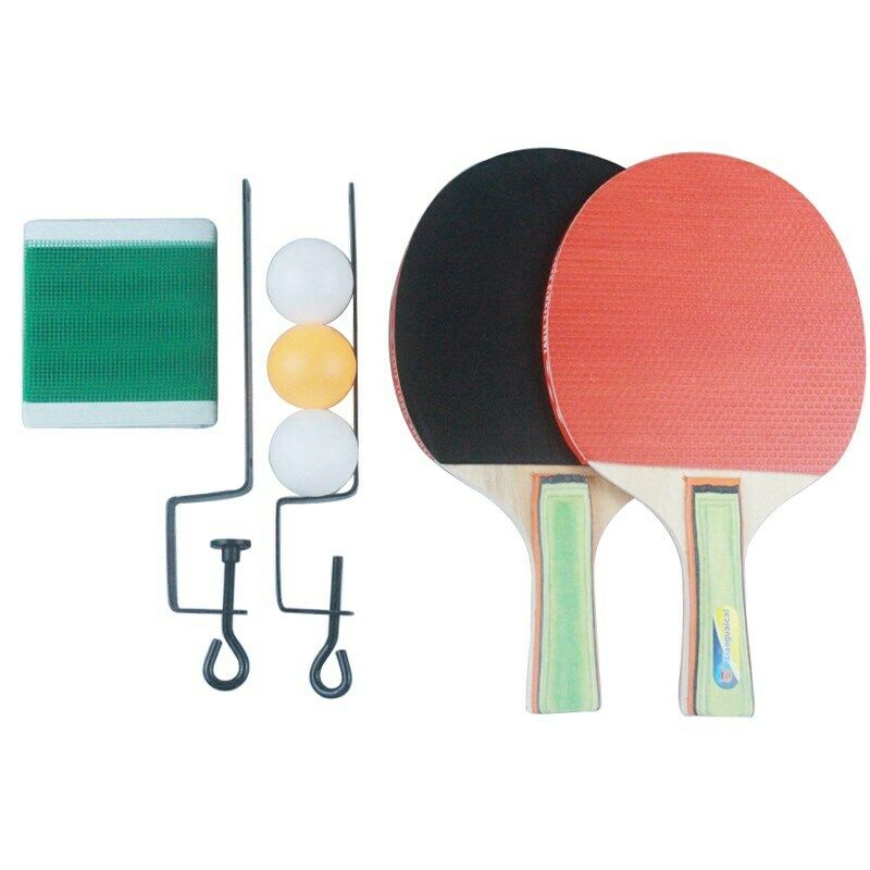 1 Set Ping Pong Table Tennis Net+2x Bat Racket Paddle+ 3x Balls