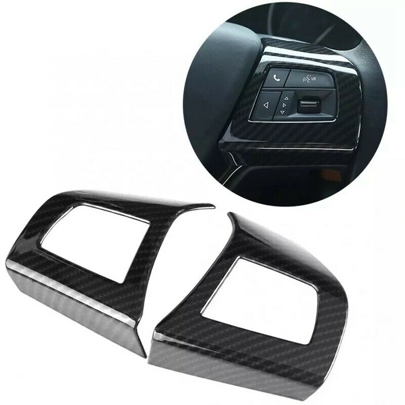 2Pcs Carbon Fiber Style Inner Stee Wheel Cover Trim Stickers for maserati LevaE5