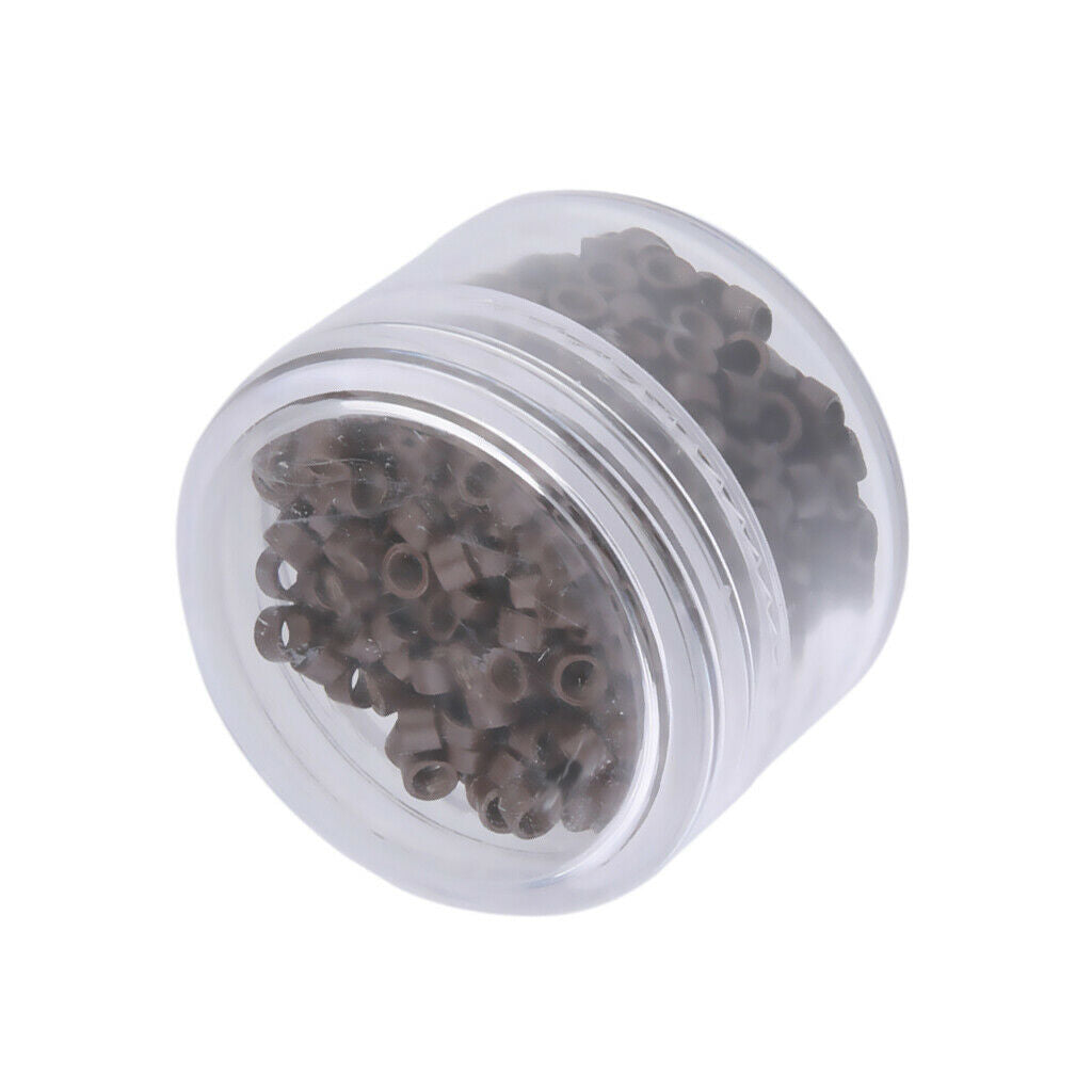 1000Pcs 3mm Silicone Lined Micro Nano Rings Beads for I Tip Hair Extensions