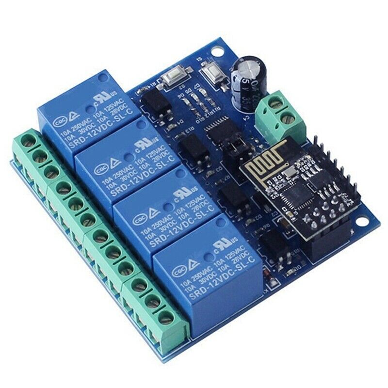 DC 12V ESP8266 ESP-01 4-Channel Relay Module WiFi Module for IoT Smart Home MoI7