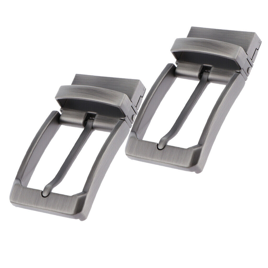 2pcs Men's Reversible Belt Buckle Replacement, Fit for 34mm/1.34 inch Leather