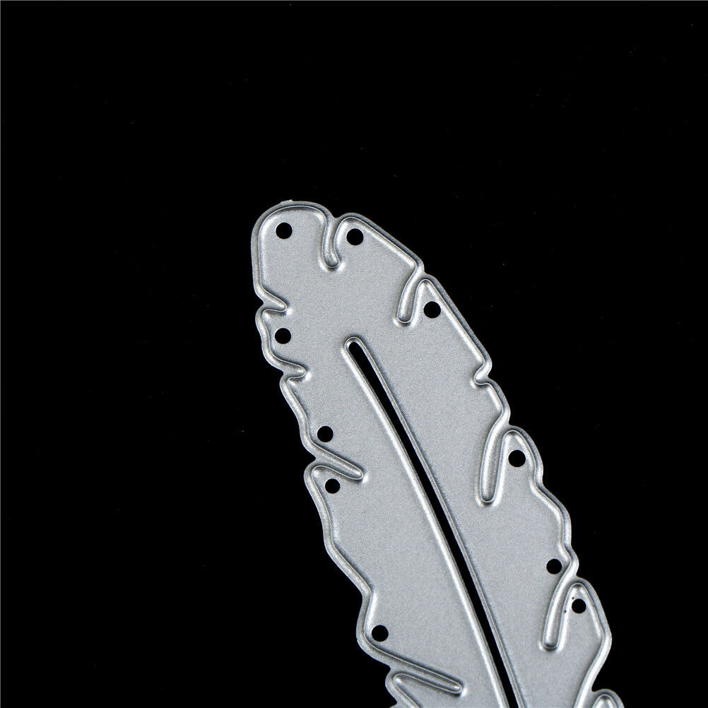 2xFeather metal cutting dies stencils scrapbook album paper embossing crafts Fad