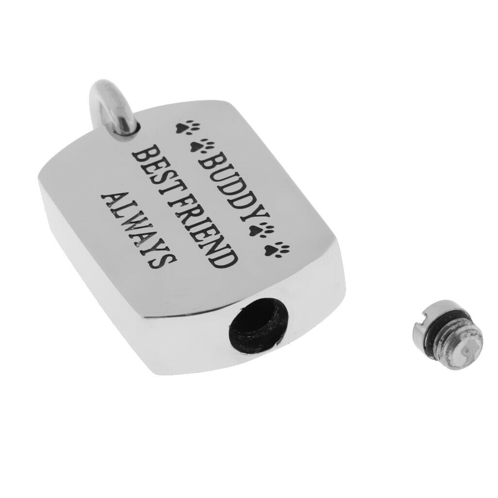 Stainless Steel Dogtag .Memorial Keepsake Always In My Heart Urn Tag