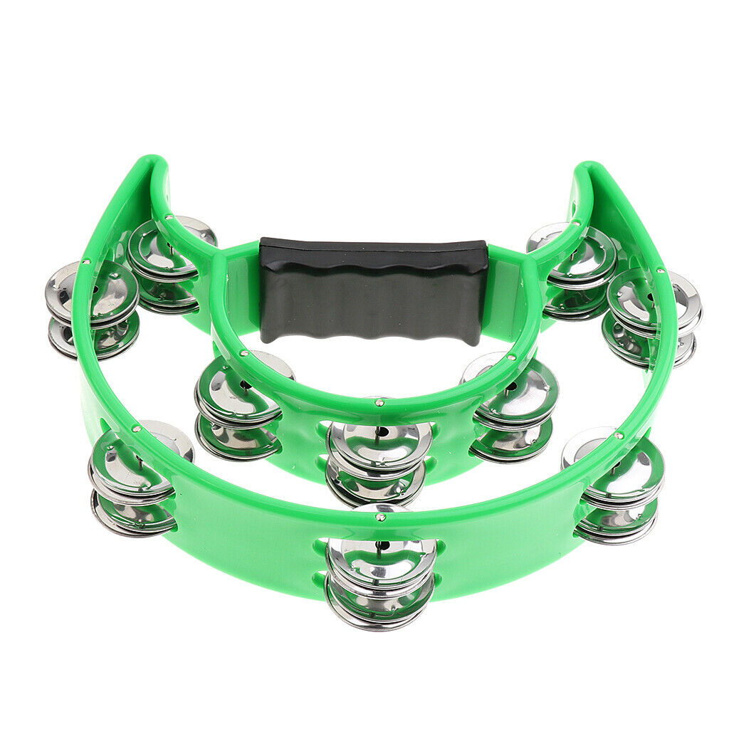 1 Piece Music Rattle Tambourine Handbell Shaker Musical Precussion Green