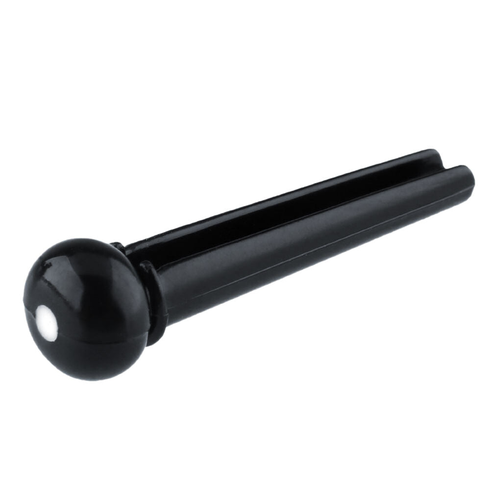 Set 6pcs Black PVC Bridge Pins with Shell Dots for Acoustic Guitar Qualit.l8