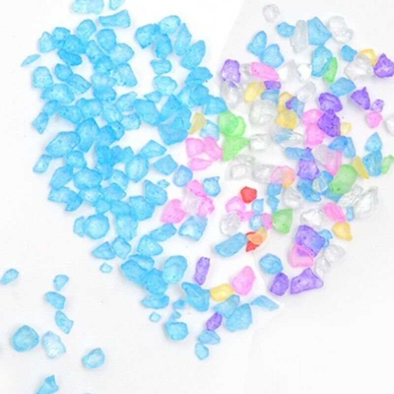 1X(Beach Glass Beads DIY Crystal Epoxy Filler UV Glue Insert Crystal Sand Glas7)