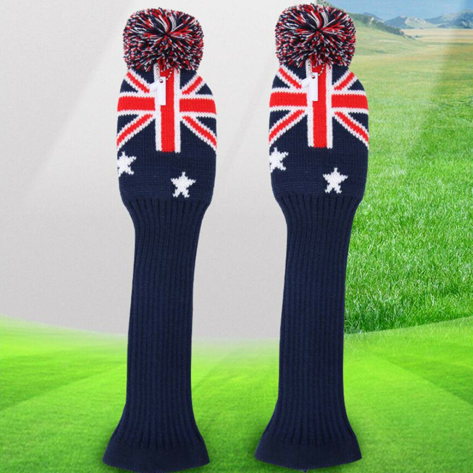 Set of 3 Golf Headcover, Driver Fairway Woods Club Head Covers Protection