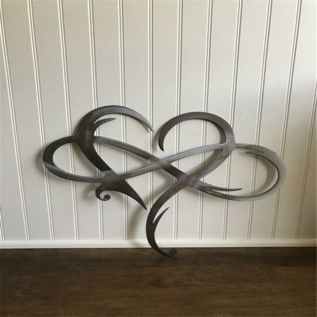 Iron Heart Wall Decor Patio Yard Hanging Ornaments Artwork Wall Sculpture
