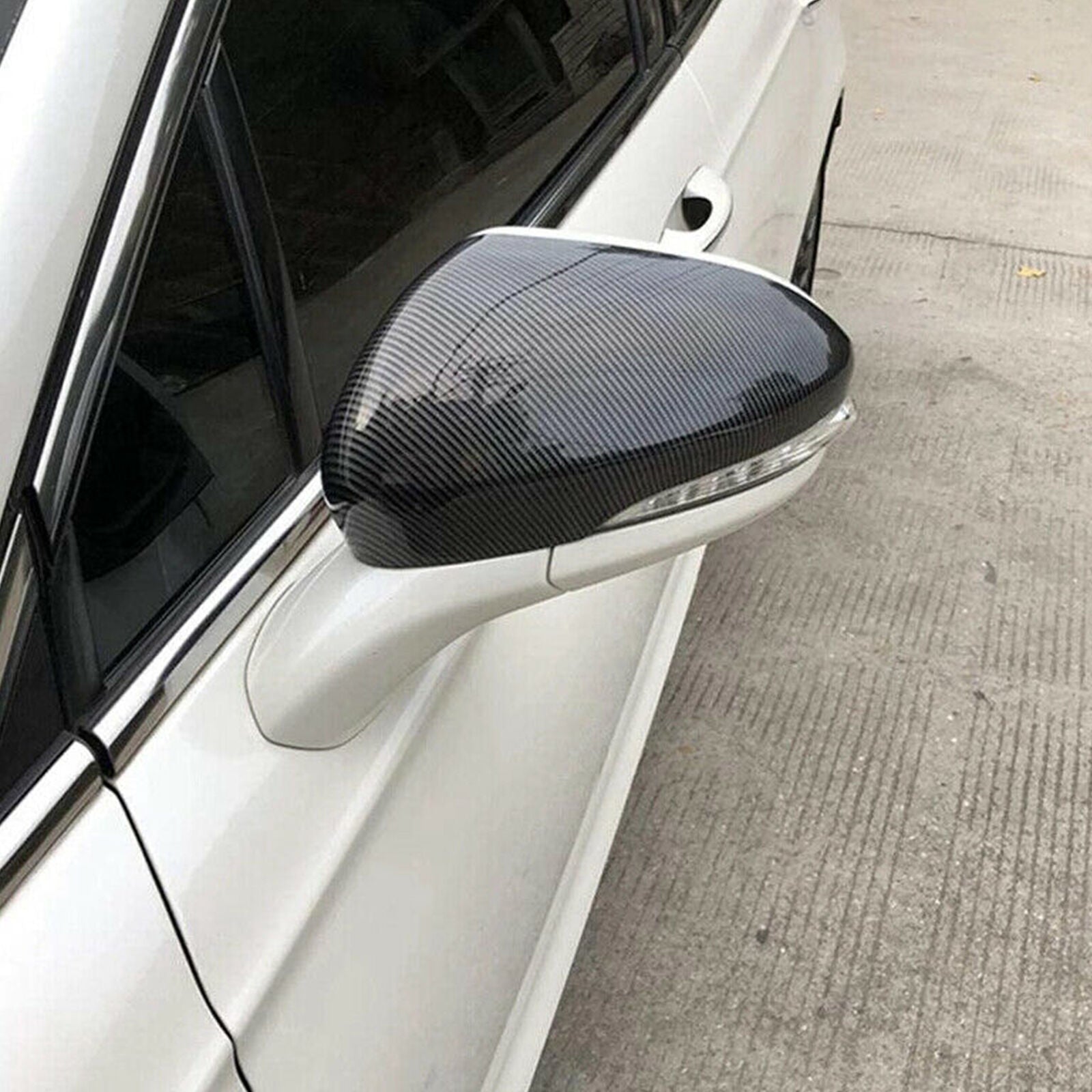 For Ford Mondeo Fusion 2013-2021 Carbon Fiber Rear View Side Mirror Cover Trim