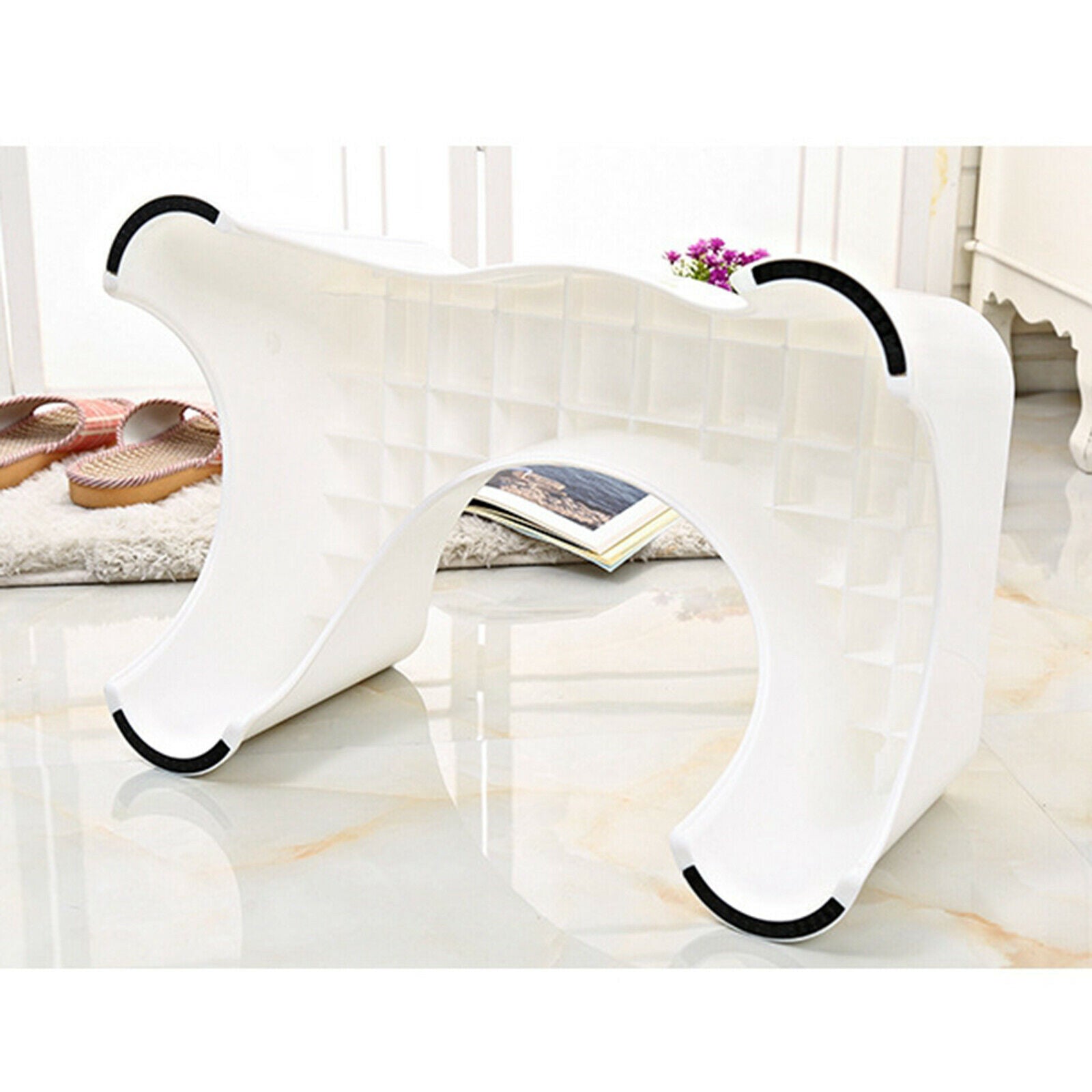 Portable Squatting Toilet Stool,Wood-Plastic Board Toilet Assistance Steps for