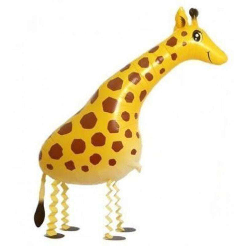 Huge Walking Pet Giraffe Mylar Balloon Zoo Jungle Party Decoration Supplie.l8