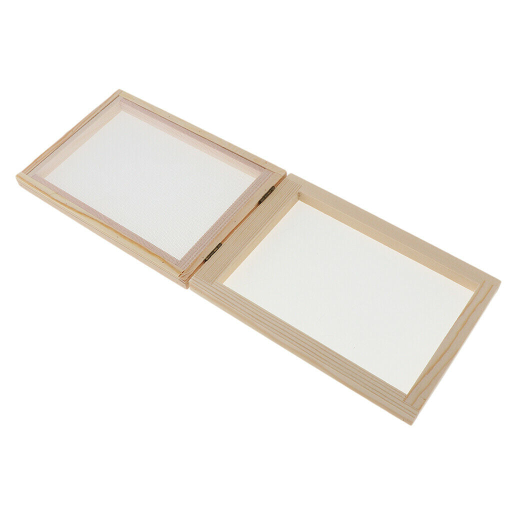2x Mixed Wooden Paper Making Mould Frame Screen for Paper Recycling Art DIY