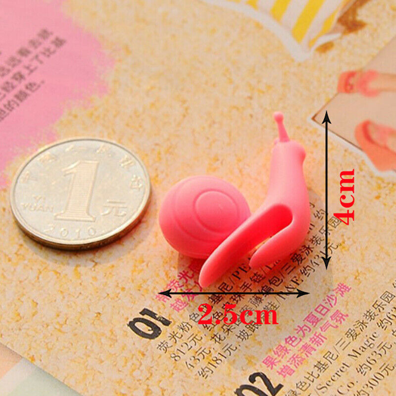 Lovely candy color snail shaped silica gel tea bag pendant cup mouth Pend.l8