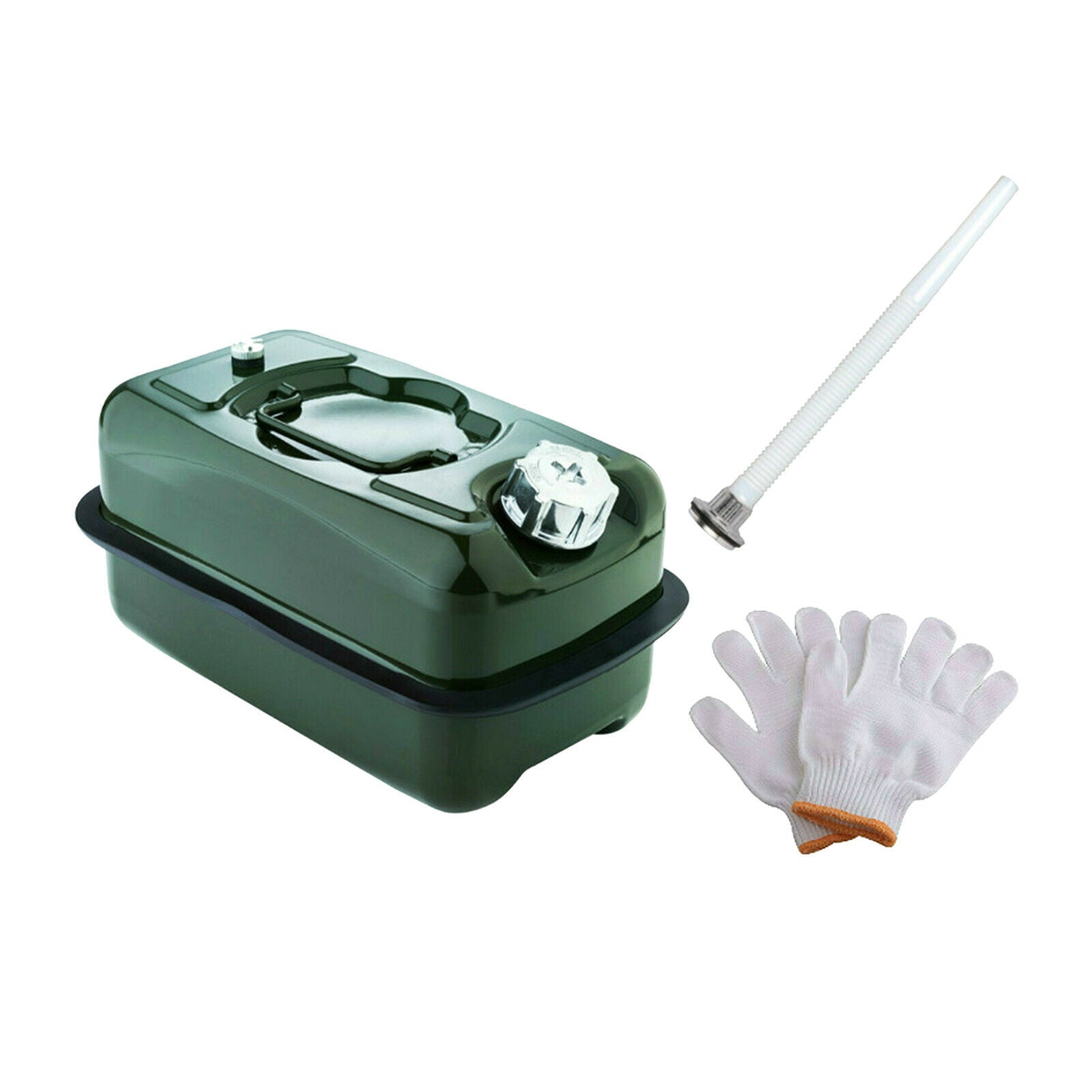 Fuel Tank Gas Spare Anti-static with Gloves Oil Tube with Handle 5L,green
