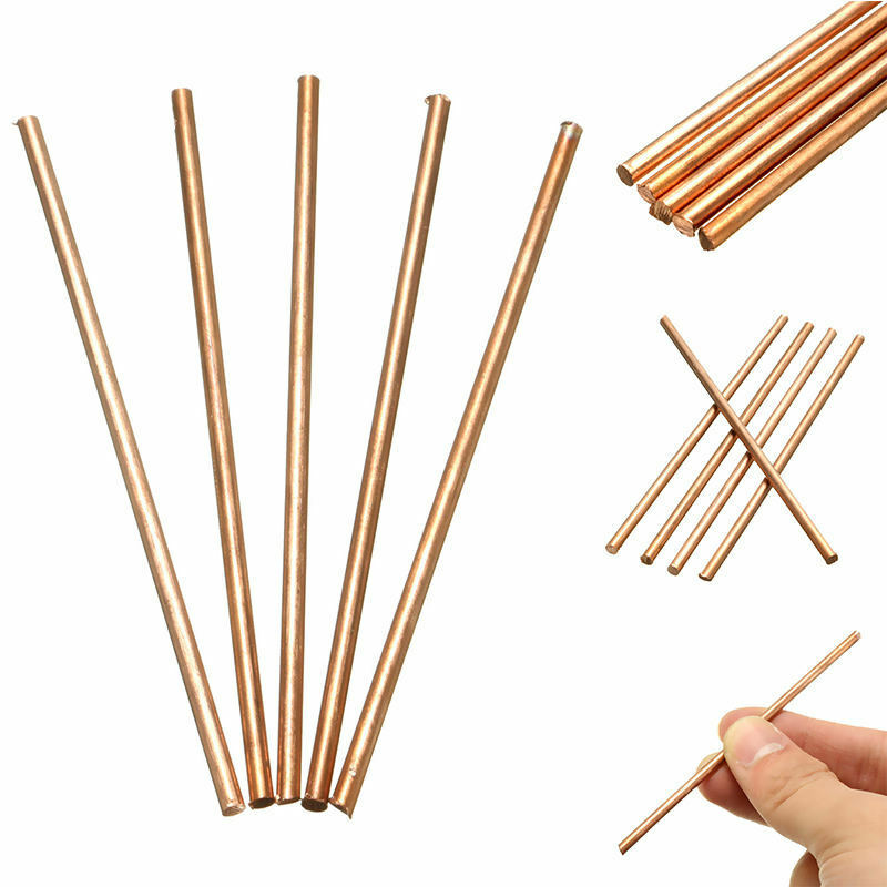 5Pcs Solid Round Copper Bar 3mm Diameter x 100mm Length Metal Bar