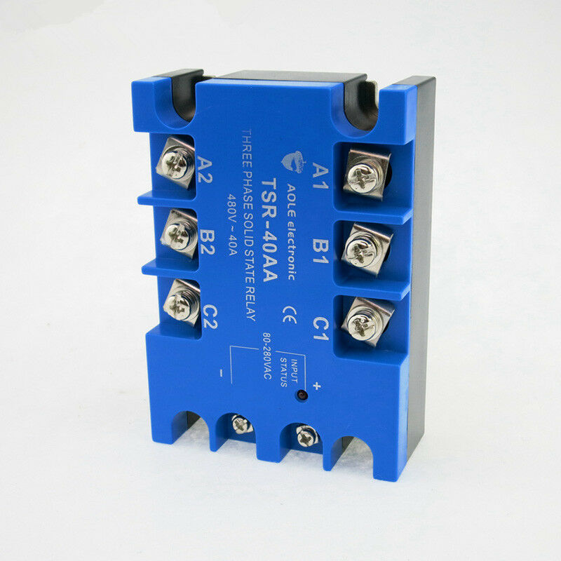 1PCS Three Phase Solid Sate Relay 40A AC-AC Bolts Fixed 80-280VAC To 480VAC