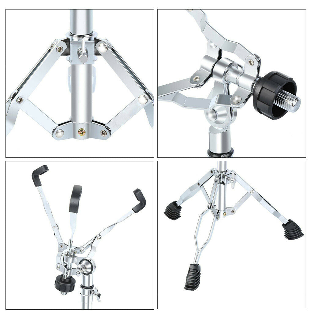 1 Set Drum Holder, 180°  Adjustable Frame Collapsible Drum Stand for Snare