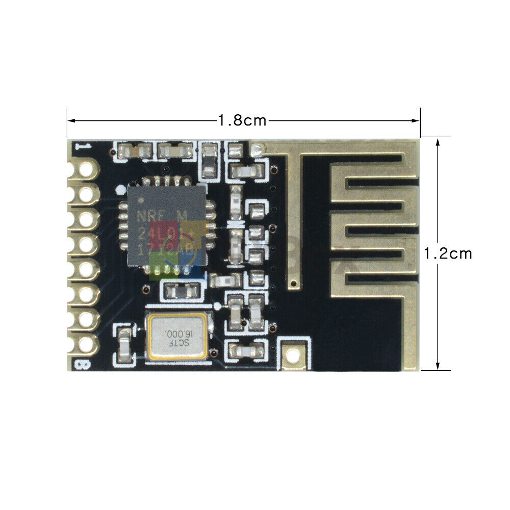 5x Mini NRF24L01+ SMD 1.27MM RF Wireless Transceiver Module Small Size F Andrino