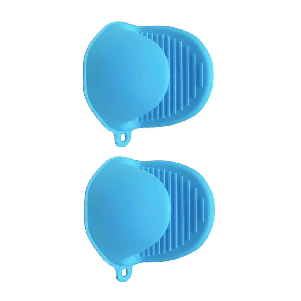2 Pairs Insulation Silicone Gloves Non slip Oven Mitt Potholder Protector