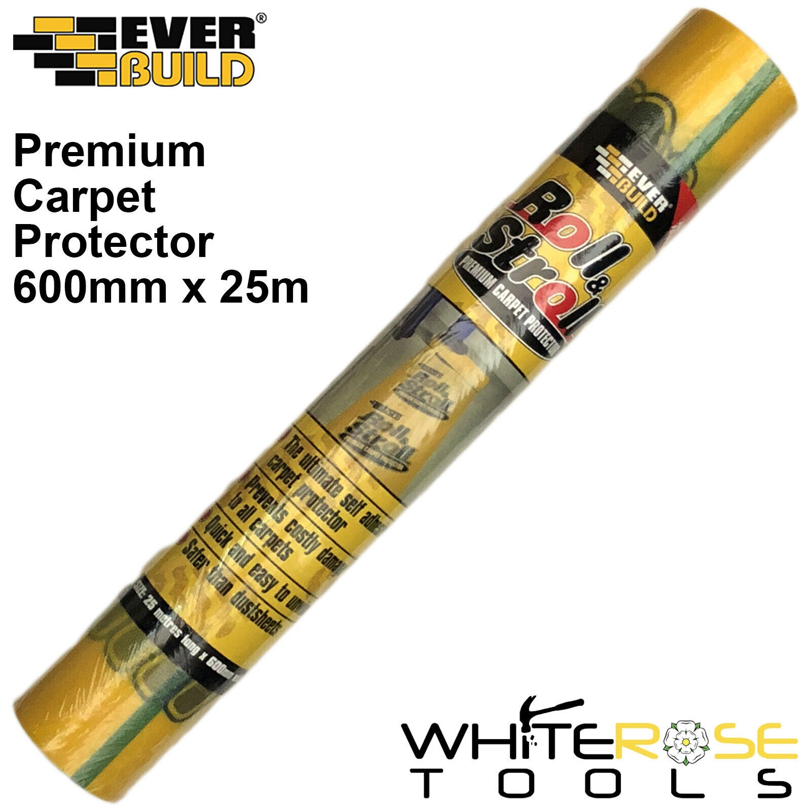 EverBuild Roll and Stroll Premium Carpet Protector Waterproof Floor 600mm x 25m