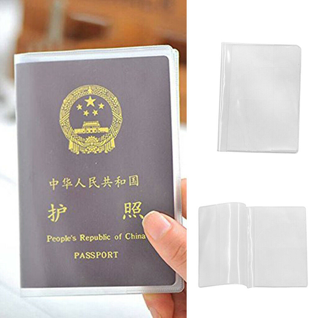 10x Clear Plastic Passport Holders Credit Card Cover Protector Bag Organizer