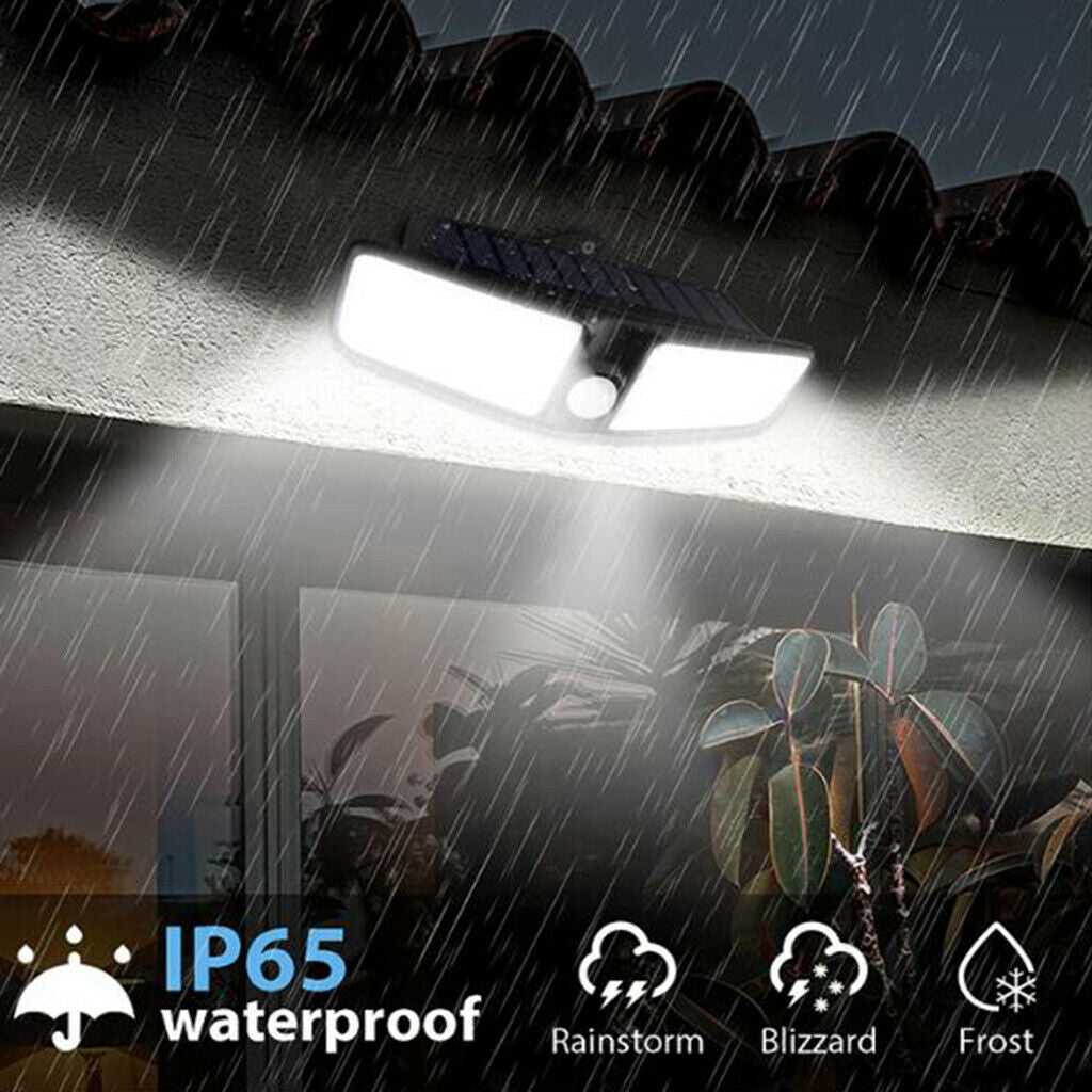 100 LED Solar Power Light Outdoor Motion Sensor Wall Yard Garden Lamp Waterproof