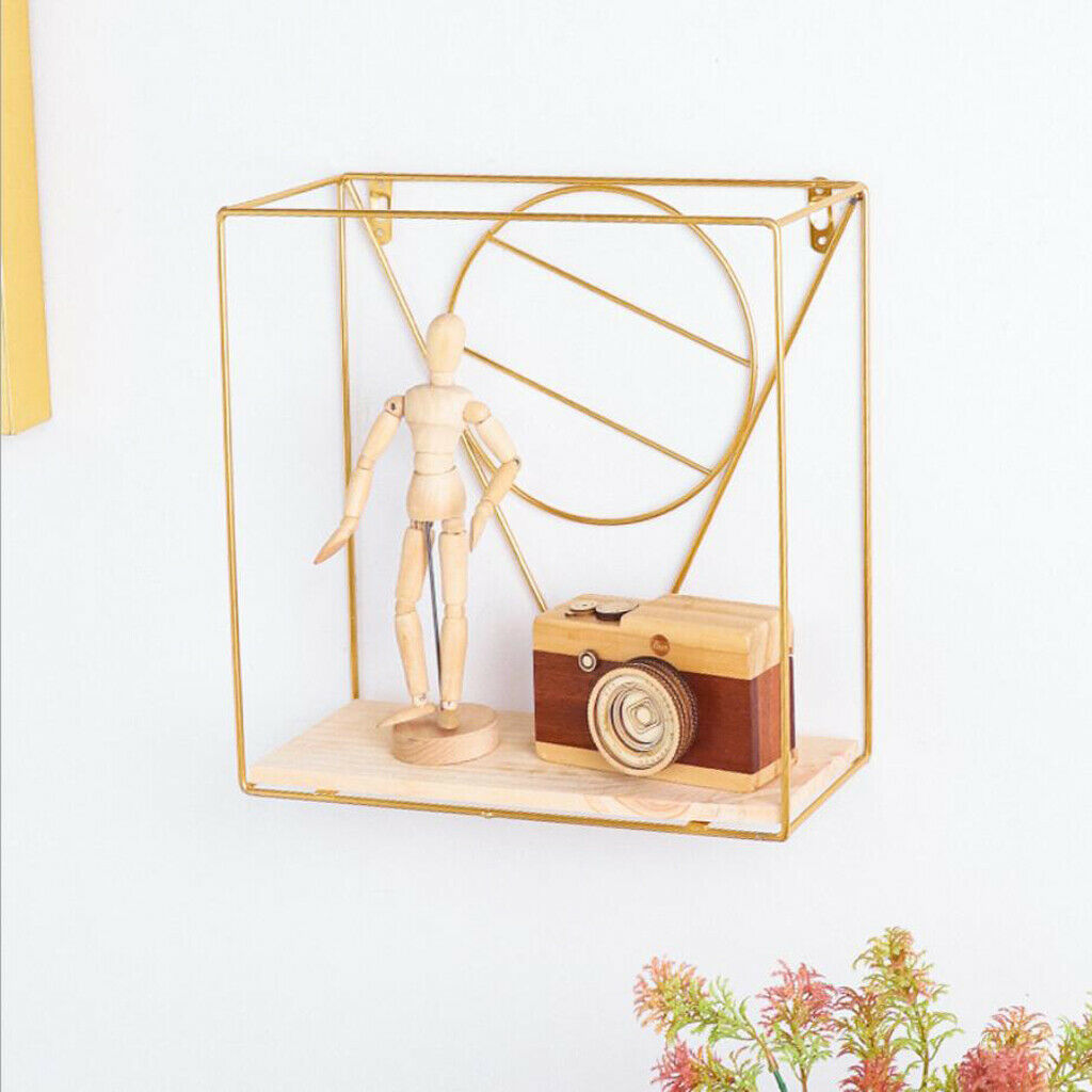 Golden Wall Hanging Storage Rack Bins Brackets f/ office club pub wall Decor
