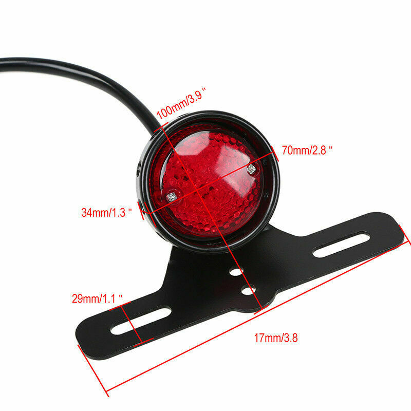 Rear Brake Integrated Tail Light License Plate Holder Bracket For Scooter ATV