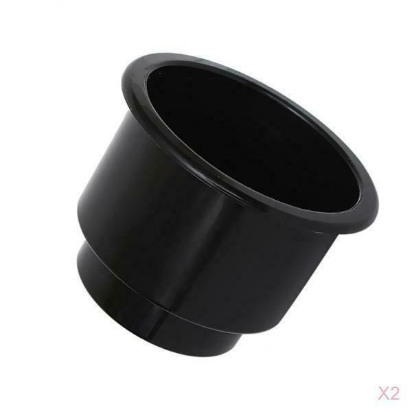 2x New ABS Single Cup Bottle Installing Holders Marine Ship Car 8cm Depth