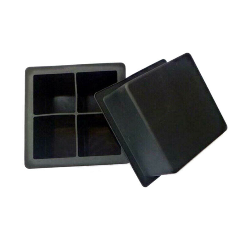 Silicone Ice Cube Square jumbo king Size Big Black Mould Large Mold Tr.l8