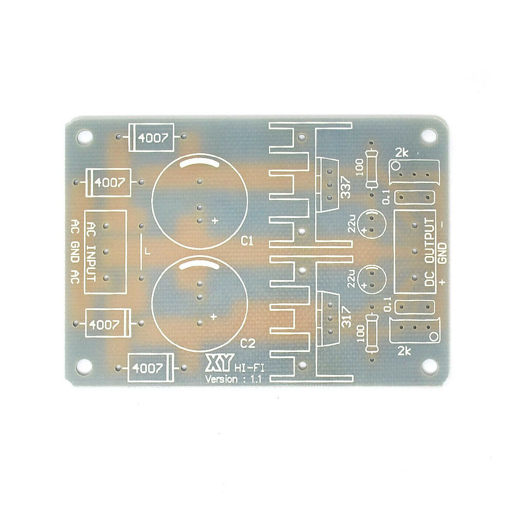 LM317 Positive And Negative Dual Power Supply Adjustable PCB Board
