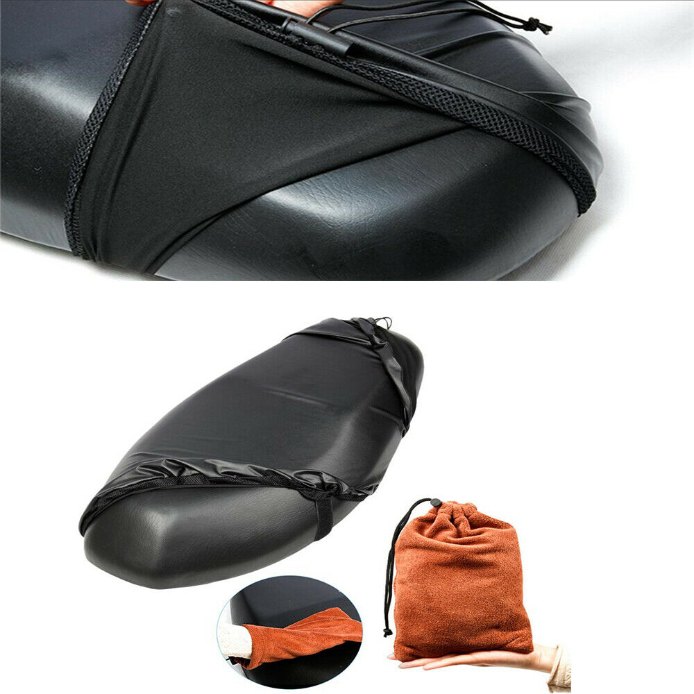 Black Motorcycle Seat Cover Cushion Dust UV Protection Universal Waterproof