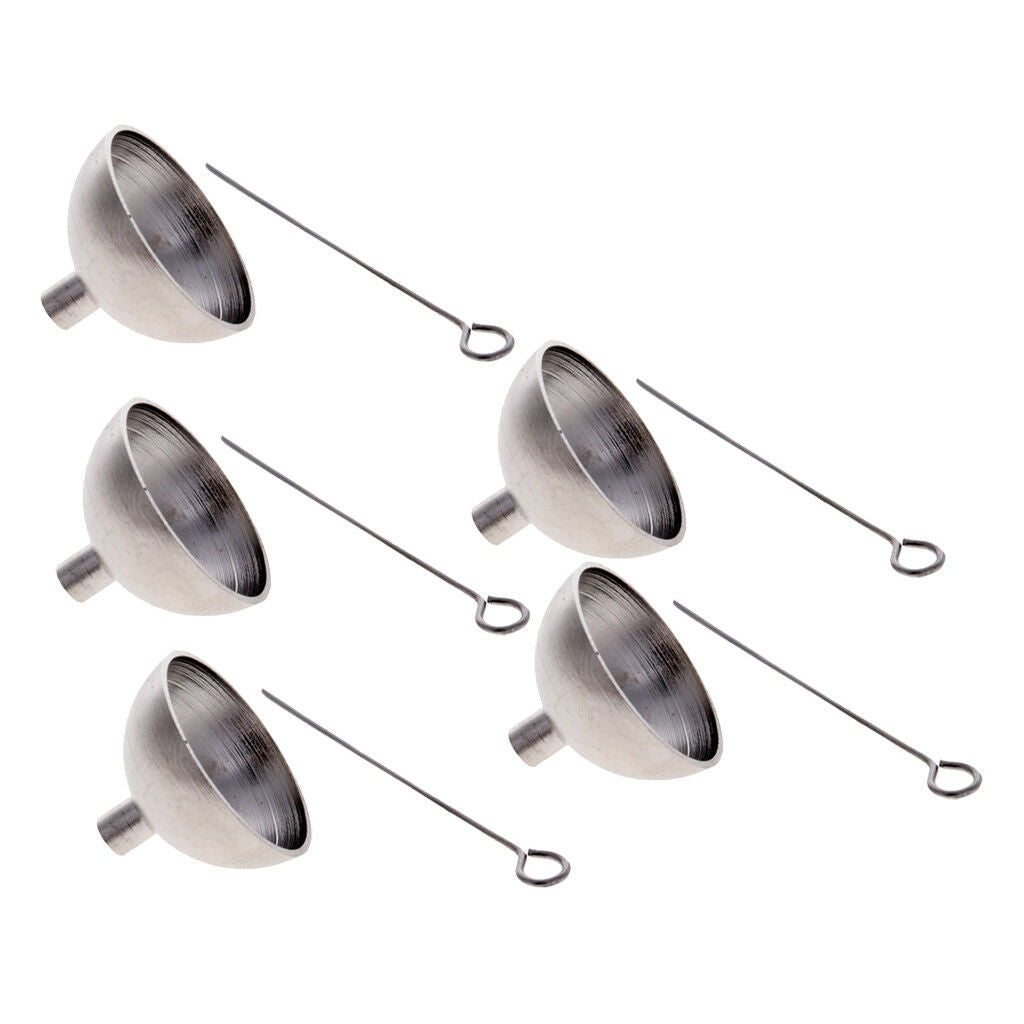 5x Small Stainless Steel Funnel Kit For Filling Cremation Jewelry Urns Ashes