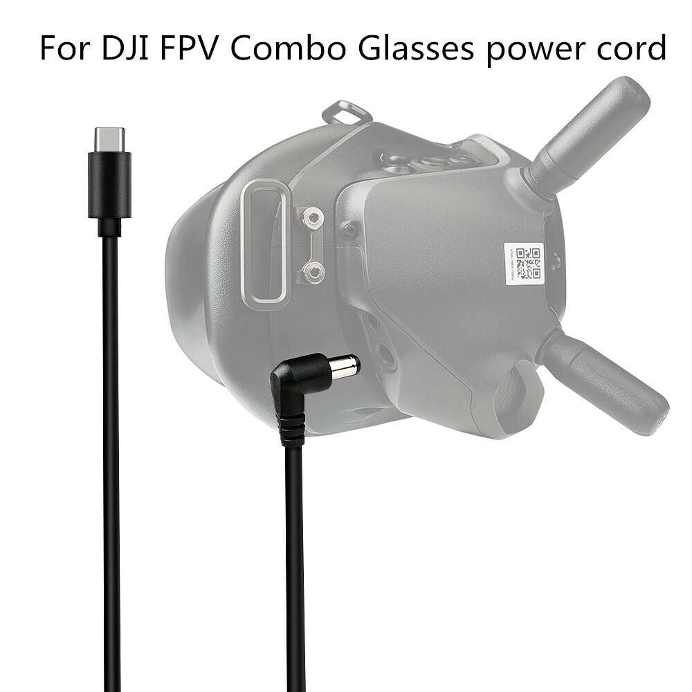 Power Cord Drone Type-C Adapter Cable Charging Cable for DJI FPV Combo Glasses