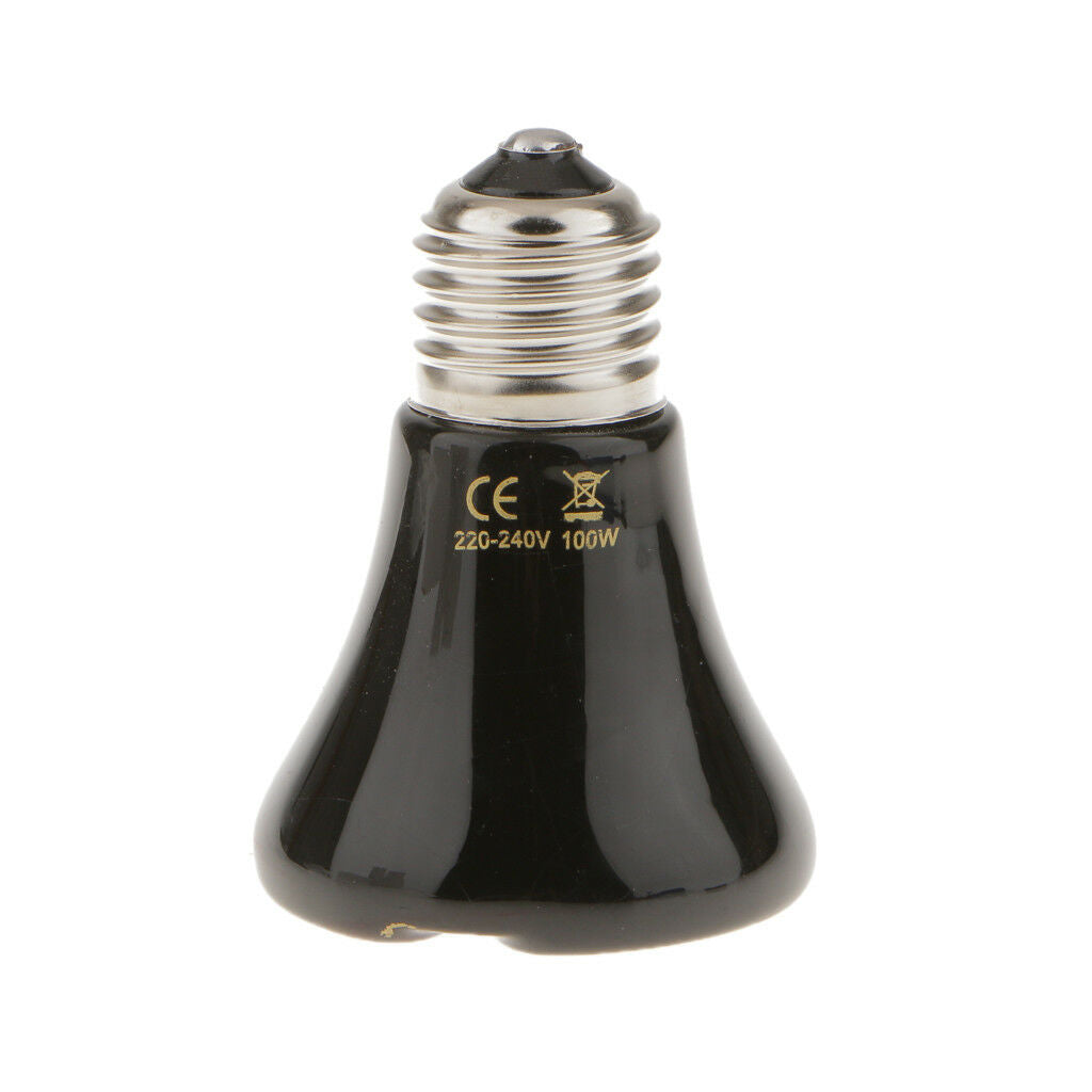 100W Reptile Terrarium Infrared Heat Emitter Basking Spot Light Bulb Dia.6cm