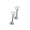 2x Crystal Rhinestone Nose Ring Bone Stud  Steel Body Pierce Jewelry