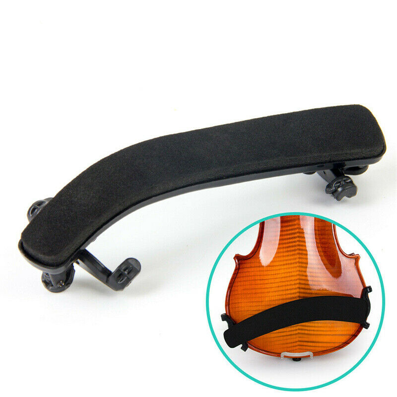 Adjustable Violin Shoulder Rest Pad Supporter Size 3/4 4/4 Height Angle Black