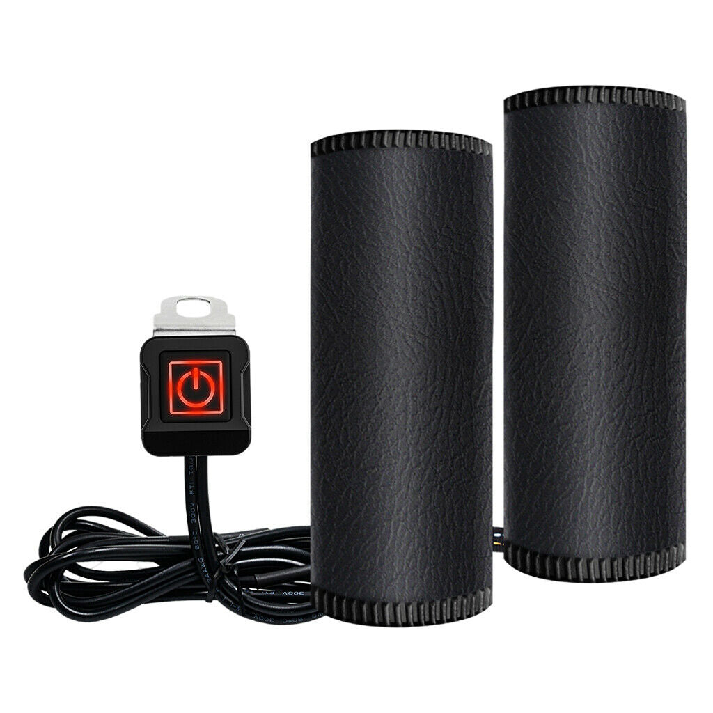 Premium Motorcycle Warmer Heated Handlebar Grips Bars - Black For Motor Bike