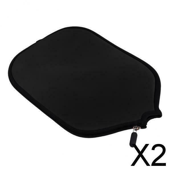 2X Durable Pickleball Paddle Cover Case Zipper Bat Protector Sleeves Black