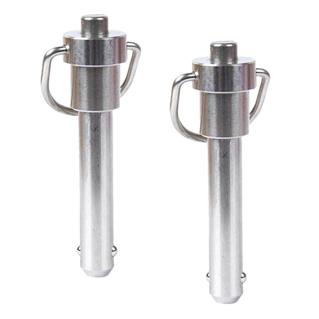 Pack of 2 Push Pull Ball Lock Pins Stainless Steel Release Ball Lock 40mm