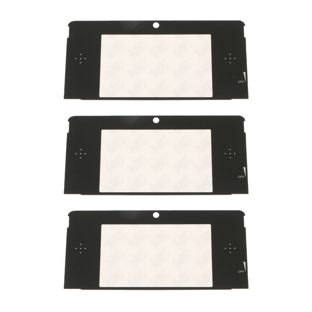 3Pcs LCD Screen Display Glass Cover Top Replacement for Nintendo 3DS Mirror